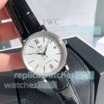 AAA copy IWC Portofino Citizen movement white dial diamond bezel